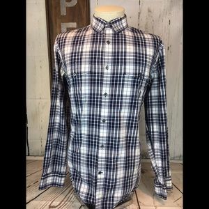 EXPRESS Fitted Long Sleeve Casual Button Down XL